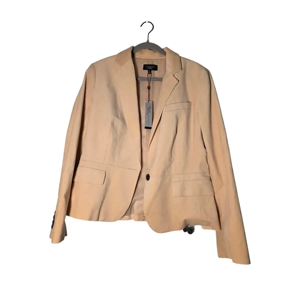 Talbots Women's 14 NWT Pink Blazer Jacket Career Office Business Classic Chic - Picture 1 of 8